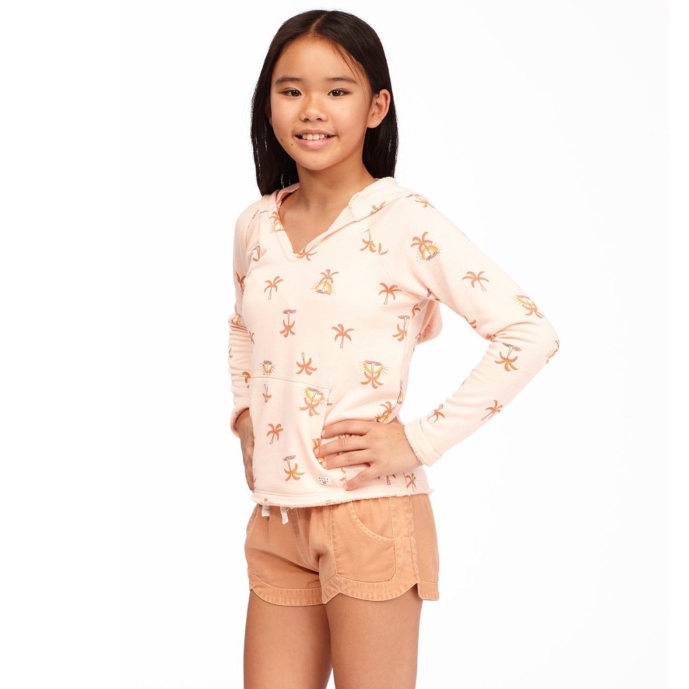 Billabong ☀️🏝 Girls' Cute Pink Pullover Hoodie 🫧💜🌸 - Picture 3 of 5